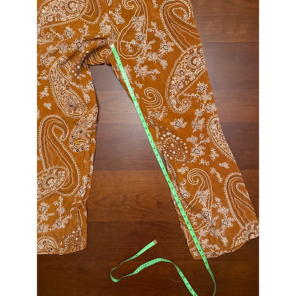 Zara set - tank & pants bandana print. L top, XL pants‎ Brown Pockets Cupro - Picture 9 of 16